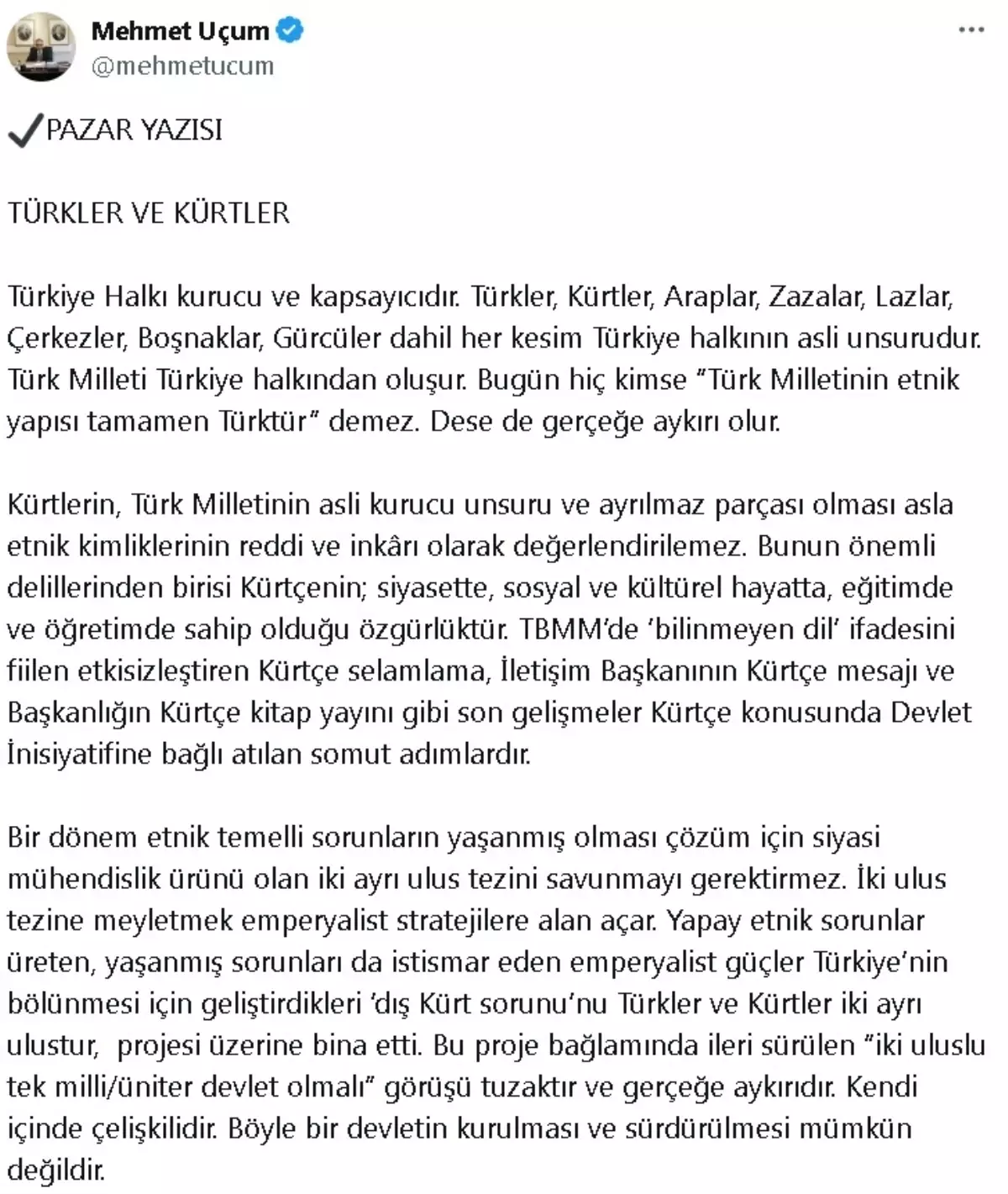 Kürtler, Türkiye’nin Ayrılmaz Parçası