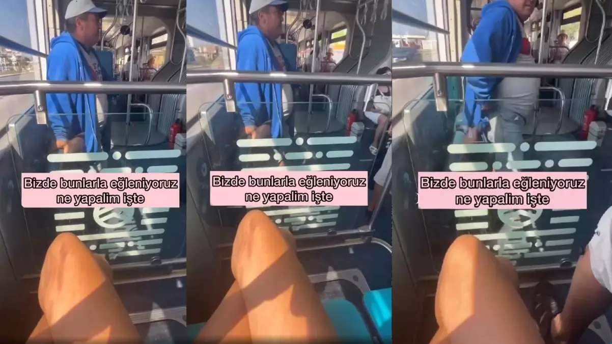 Metrobüste erkeğin bakışlarından rahatsız olan kadın o anları görüntüledi